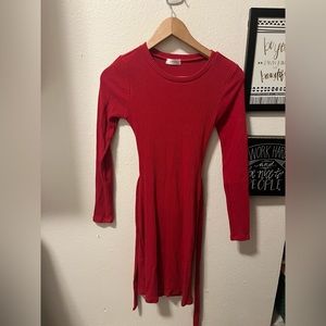 Small red  open back dress